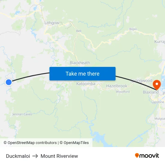 Duckmaloi to Mount Riverview map