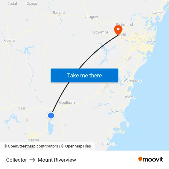 Collector to Mount Riverview map