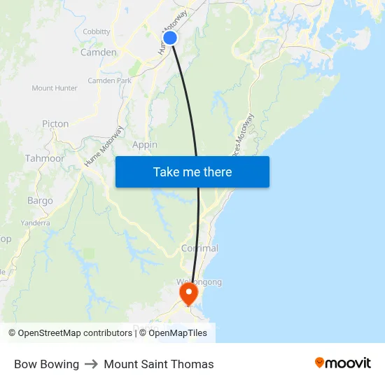 Bow Bowing to Mount Saint Thomas map