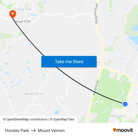 Horsley Park to Mount Vernon map