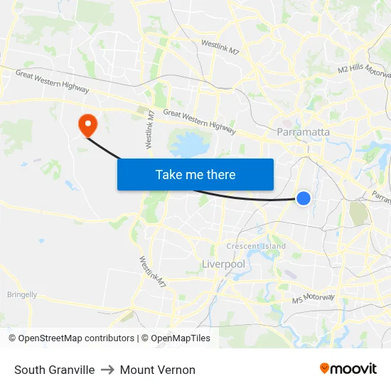 South Granville to Mount Vernon map