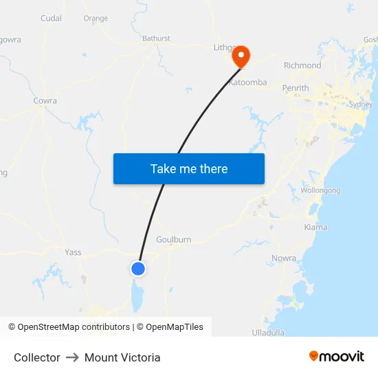 Collector to Mount Victoria map
