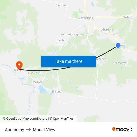 Abernethy to Mount View map