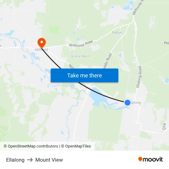 Ellalong to Mount View map