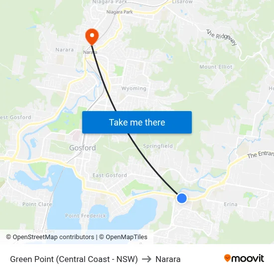 Green Point (Central Coast - NSW) to Narara map