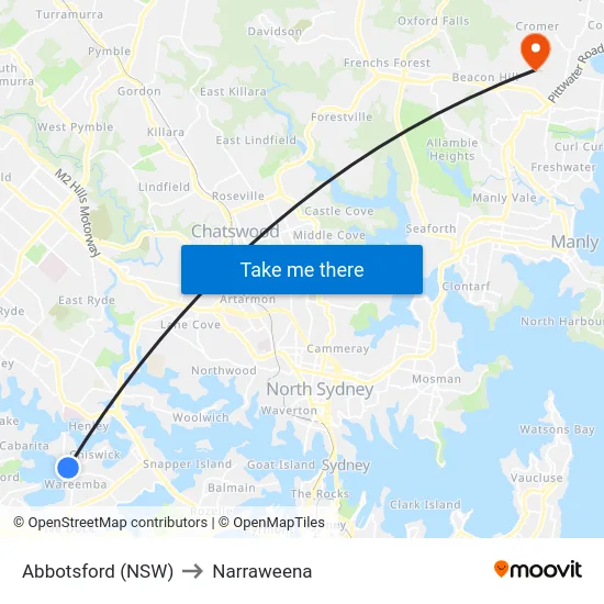 Abbotsford (NSW) to Narraweena map