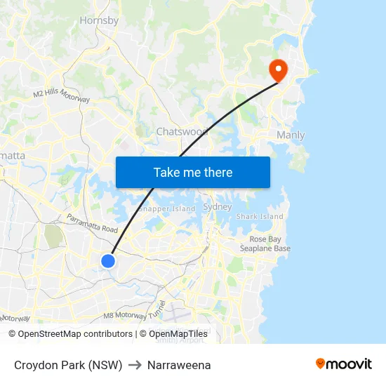 Croydon Park (NSW) to Narraweena map