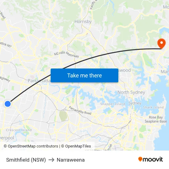 Smithfield (NSW) to Narraweena map
