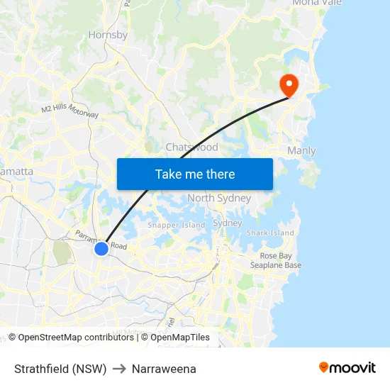 Strathfield (NSW) to Narraweena map