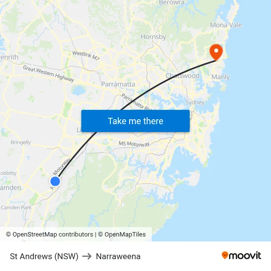 St Andrews (NSW) to Narraweena map