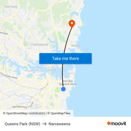 Queens Park (NSW) to Narraweena map