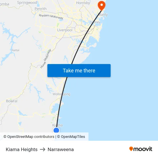 Kiama Heights to Narraweena map