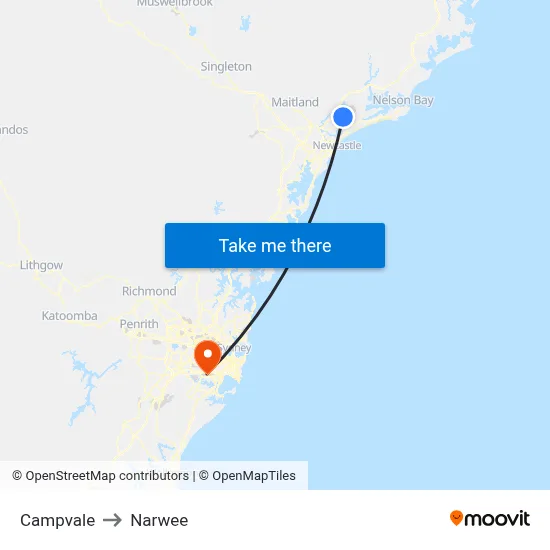 Campvale to Narwee map