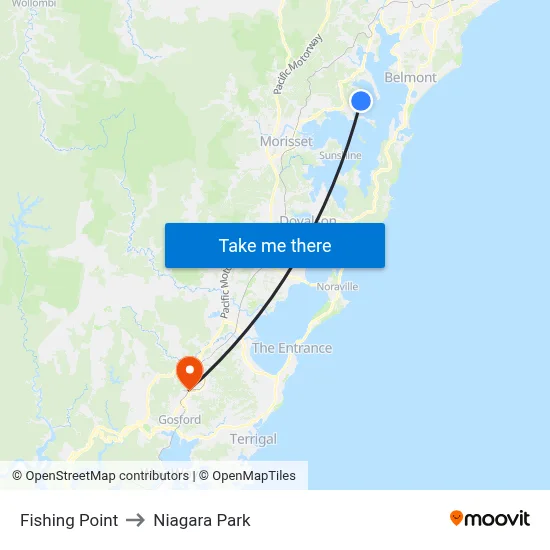 Fishing Point to Niagara Park map