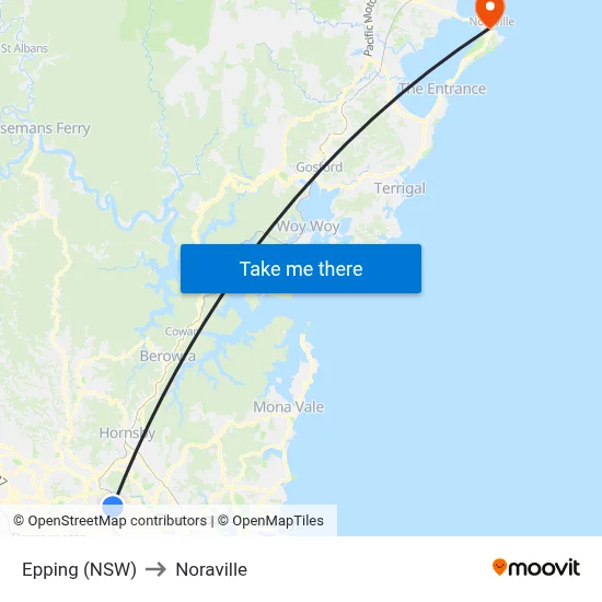Epping (NSW) to Noraville map