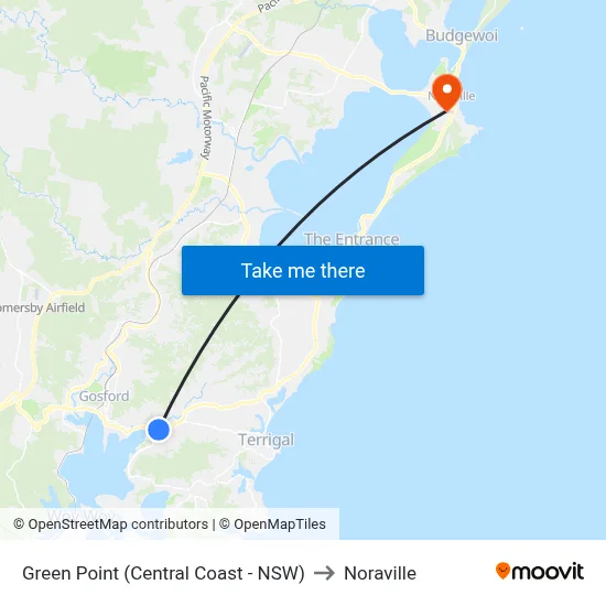 Green Point (Central Coast - NSW) to Noraville map