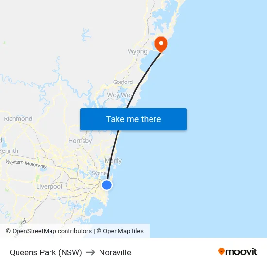 Queens Park (NSW) to Noraville map