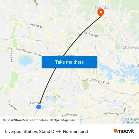 Liverpool Station, Stand C to Normanhurst map