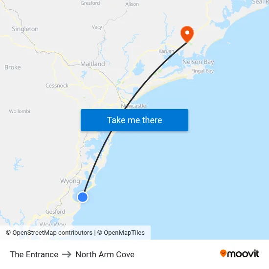 The Entrance to North Arm Cove map