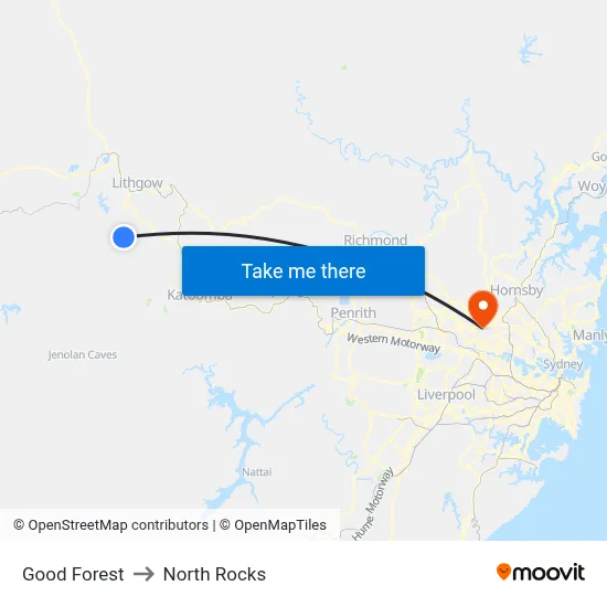 Good Forest to North Rocks map