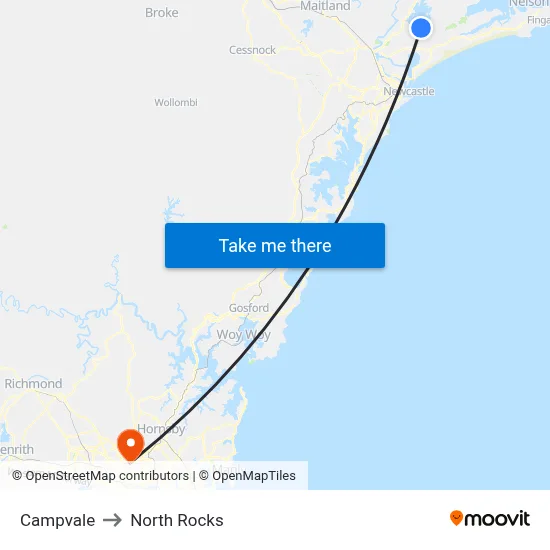 Campvale to North Rocks map