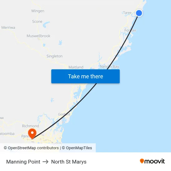 Manning Point to North St Marys map