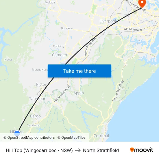 Hill Top (Wingecarribee - NSW) to North Strathfield map