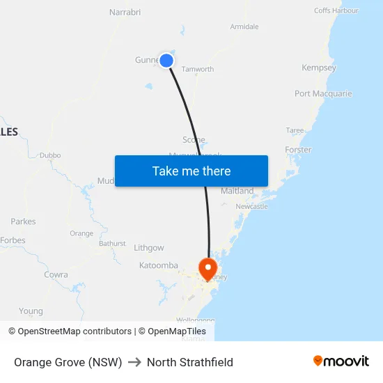 Orange Grove (NSW) to North Strathfield map