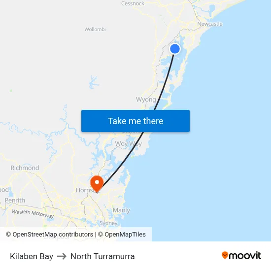 Kilaben Bay to North Turramurra map