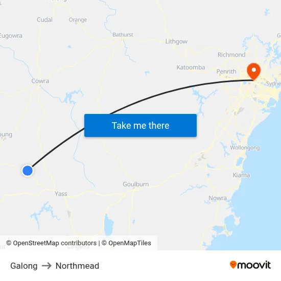 Galong to Northmead map