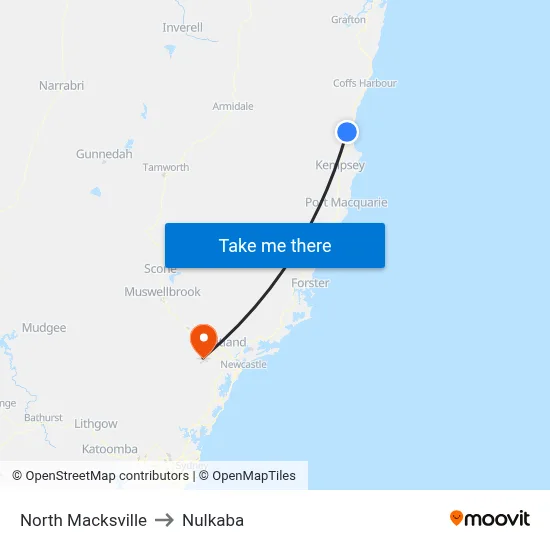 North Macksville to Nulkaba map