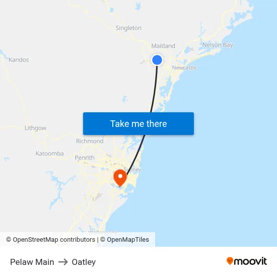 Pelaw Main to Oatley map
