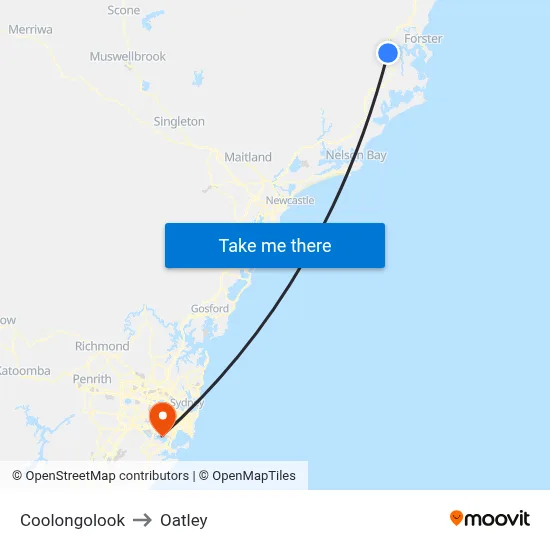 Coolongolook to Oatley map