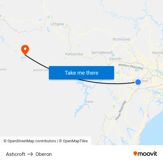 Ashcroft to Oberon map