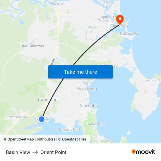 Basin View to Orient Point map