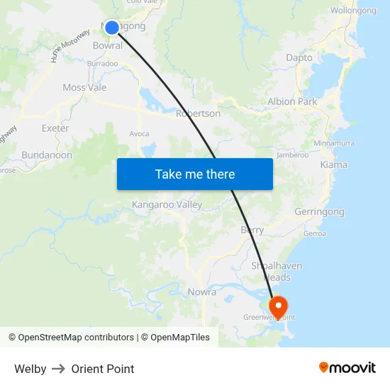 Welby to Orient Point map