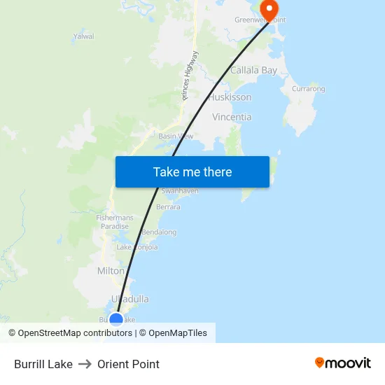 Burrill Lake to Orient Point map