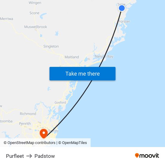 Purfleet to Padstow map