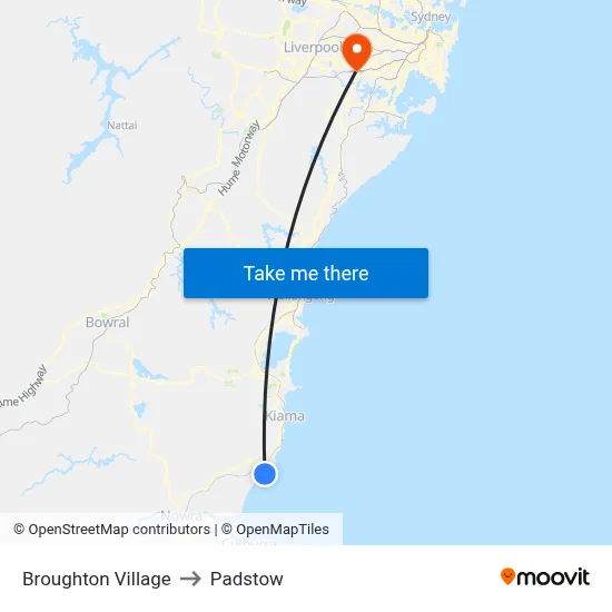 Broughton Village to Padstow map