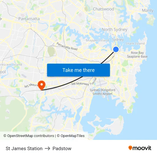 St James Station to Padstow map