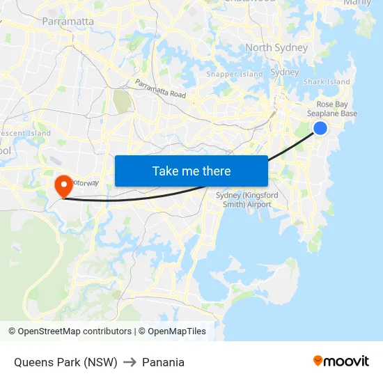 Queens Park (NSW) to Panania map