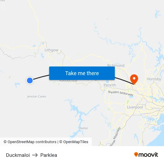 Duckmaloi to Parklea map