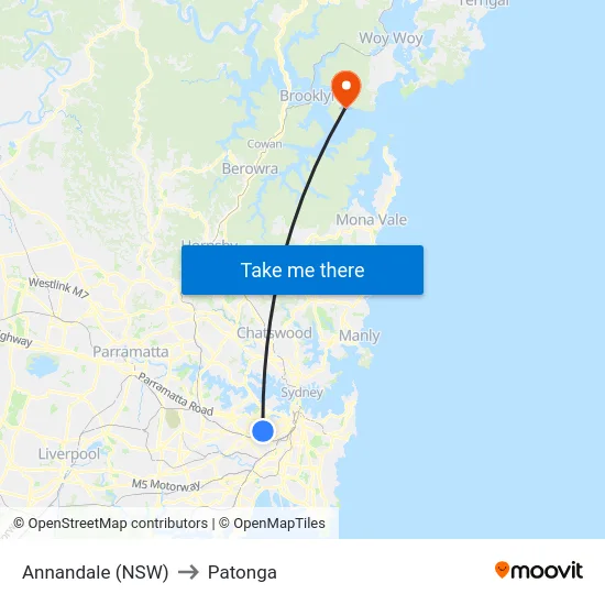 Annandale (NSW) to Patonga map