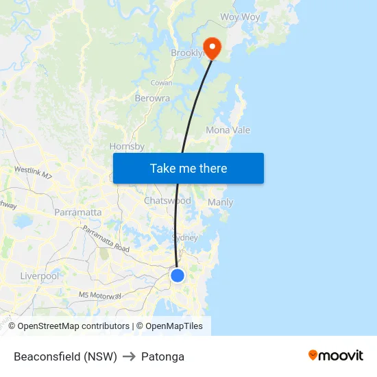 Beaconsfield (NSW) to Patonga map