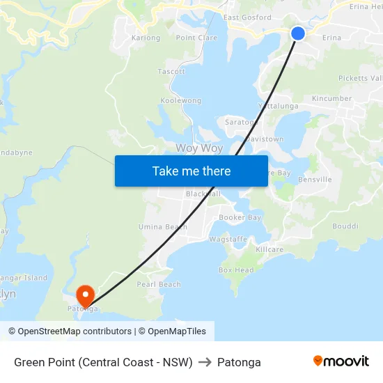 Green Point (Central Coast - NSW) to Patonga map