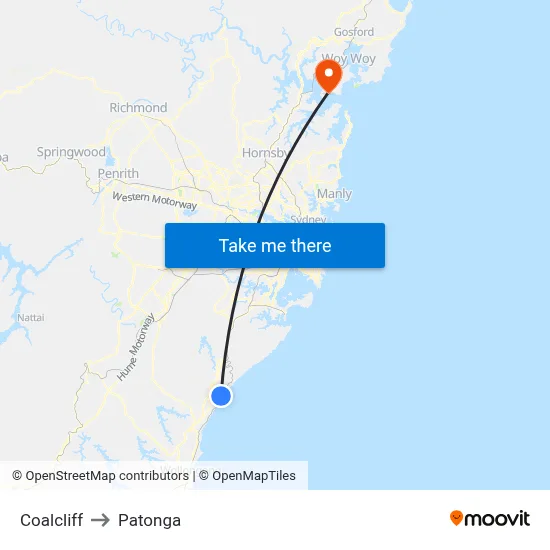 Coalcliff to Patonga map