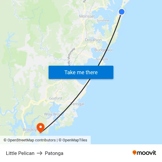 Little Pelican to Patonga map