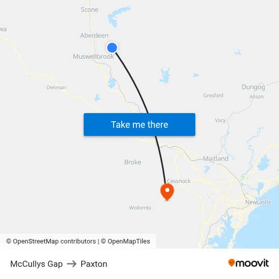 McCullys Gap to Paxton map