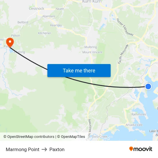 Marmong Point to Paxton map