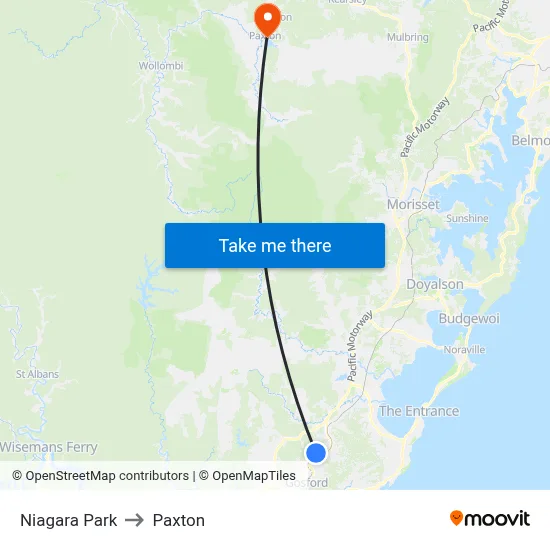 Niagara Park to Paxton map